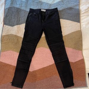 Free people black motorcycle jeans - 27